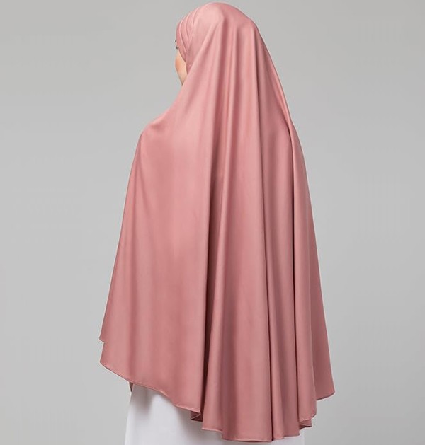 Islamic Fashion Stretchable Jersey Prayer Mauve Pink Hijab