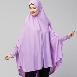 Islamic Fashion Stretchable Purple Prayer Hijab