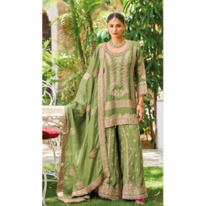 IslamicFashion Kasak Khatli & Diamond Work Palazzo Suit-1