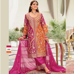 Sayuri Heavy Chinon Embroidery Suit