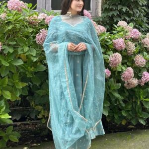 Vichitra Silk Casual Wear Readymade Salwar Suit