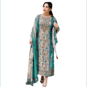 Heavy Muslin Hoor Text Pakistani Readymade Suits