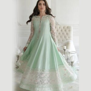 Anarkali-Gown-With-Pant-and-Duptta