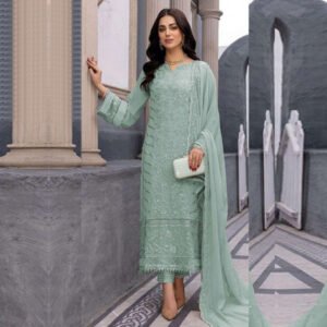 Salwar-Kameez-in-Georgette-Green-with-Embroidered