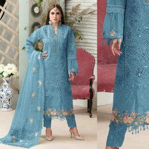 Customized Embroidered Full Sleeves Women Shalwar Kameez With Dupatta