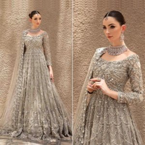 Indian Muslim Bridal Wedding Suits Nikah Embroidered Gown