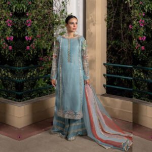 lotus outfit ice blue color sharara suit