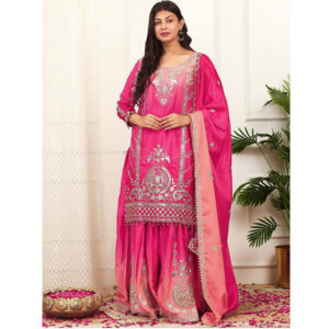 Royal Shade Embellish Top Plazzo Set-