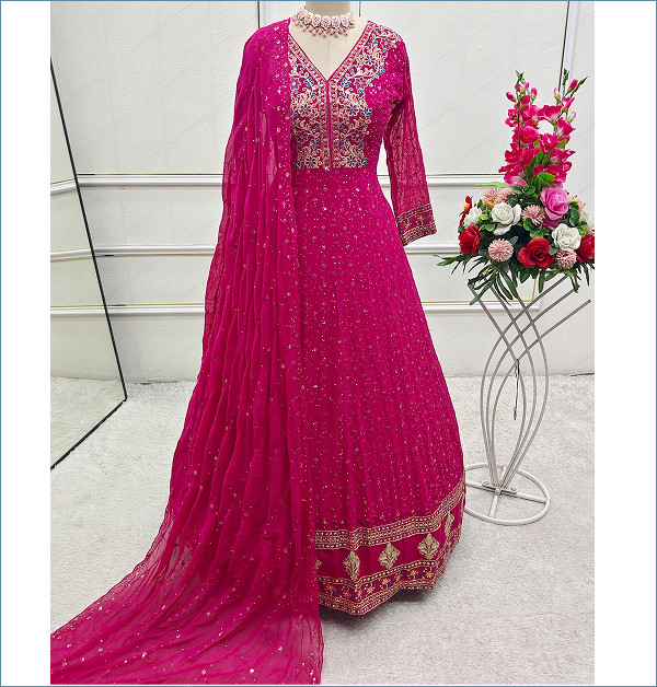 Noor-e-Haya Georgette Embroidered Gown Set-2